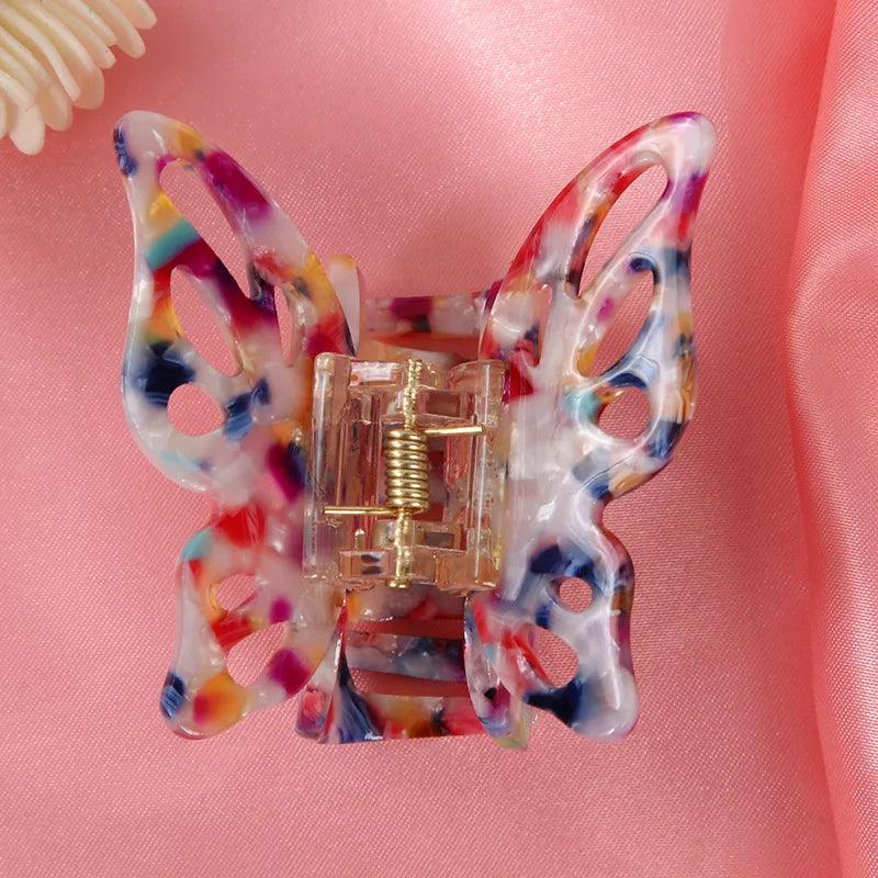 Fashion Hair Clips for Girls Hair Claw Elegant Colorful Butterfly Shape Acetate Hair Clip Women Crab Hair Clip Hair Accessories