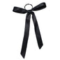 Lystrfac Vintage Black Velvet Bow Hair Ribbon Scrunchie for Women Girls Long Elastic Hair Tie Headwear Female Hair Accessories