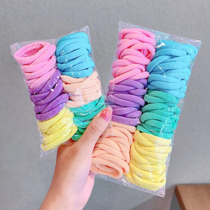 25-100PCS Diameter 5cm Hair Scrunchy For Women Hair Bands Elastic Seamless Link Rope Hair Accessories Headdress Hair Ties