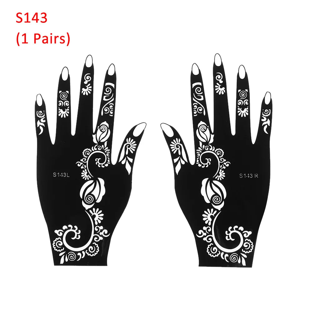 2024 New Professional Henna Stencil Temporary Hand Tattoo Body Art Sticker Template Wedding Tool Flower Tattoo Stencil