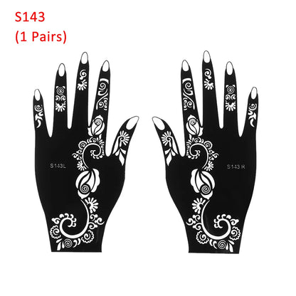 2024 New Professional Henna Stencil Temporary Hand Tattoo Body Art Sticker Template Wedding Tool Flower Tattoo Stencil