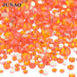 JUNAO 1400pc Mix Size White Opal Glass Rhinestones 3D Nail Art Stones Nail Crystal Gems Stickers Non Hot Fix Strass Appliques