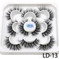 5 Pairs 25mm 3D Mink Eyelashes Bulk Russian roll Fluffy Natural False Eyelash Dramatic Mink lashes Makeup tools Wholesale lashse