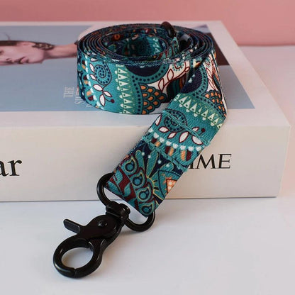 National style Nylon Printed Dog collar leash Adjustable Puppy Small  Collar Pet Collars for dogs Pet Free engraving