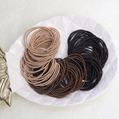 50/100PCS New Color Nylon Elastic Hair Tie 5CM Rubber Band for Women Men Thin Hairbands Ponytail Holder Hair Accessories