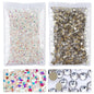 QIAO Flat Back Gems Round Crystal Rhinestones for Crafts Nail Face Art Sewing & Fabric Clothes Shoes Bags DIY Decoration