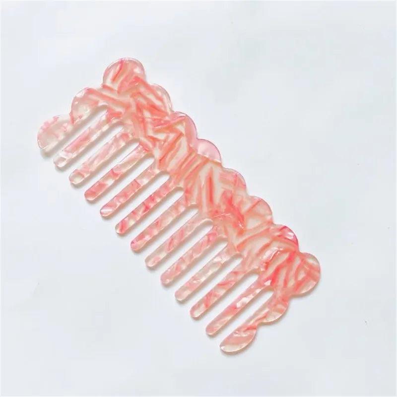 Korean Fashion Acetate  Anti-static Massage Hair Combs Colorful Hairdressing Comb Hair Brush For Women Girls Hair Styling Tool