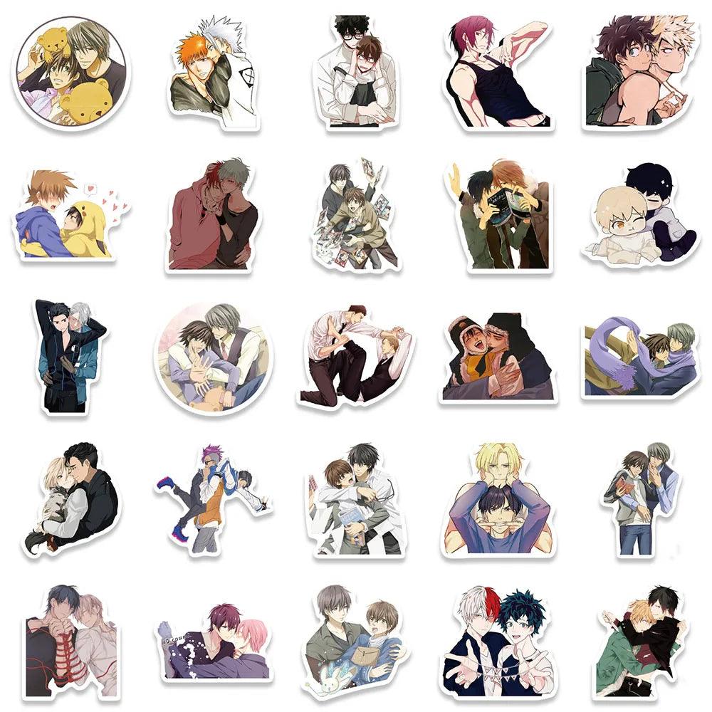 10/30/50PCS Game BL; Yaoi Animation Personalized Graffiti Waterproof Stickers Phone Bike Laptop Guitar Luggage Car Gay Sticker