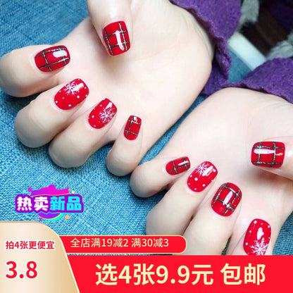 Christmas Fresh Korean Waterproof Manicure Stickers