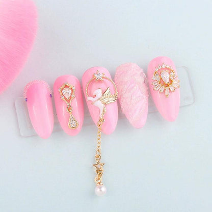 LZ Heart-Shaped Pendant Dolphin Douyin Online Influencer Nail Ornament - HighGloss Shop