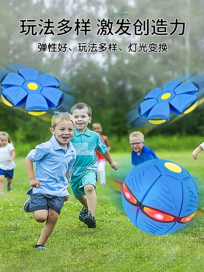 Elastic Stepping Ball Deformation Flying Saucer Ball Foot Stepping Deformation Luminous Bouncing Ball Children's Outdoor Educational Toys Bouncy Ball