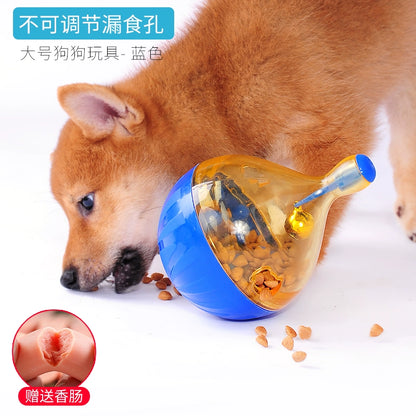 Dog Food Dropping Ball Educational Toys Tumbler Relieving Boredom Handy Gadget Molar Long Lasting Cat Pet Dog Snacks Leakage Food Feeder