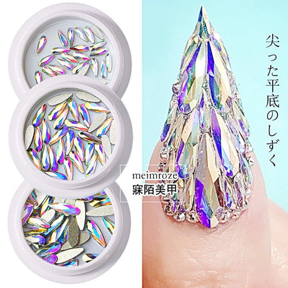 Super Shiny Luxurious Water Drop TikTok Same Style Boxed Manicure Jewelry