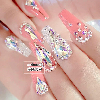 Super Shiny Luxurious Water Drop TikTok Same Style Boxed Manicure Jewelry