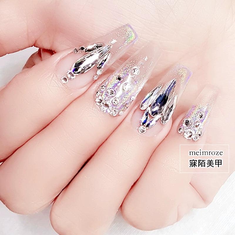 Super Shiny Luxurious Water Drop TikTok Same Style Boxed Manicure Jewelry