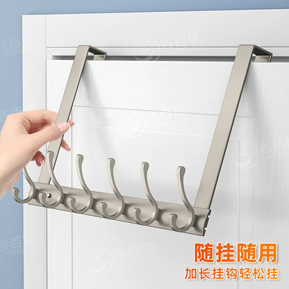 Jibaiju Entrance Door Rear Hook Bedroom Storage No Punch Hanger Bench Row Hook Wall-Mounted Storage Rack