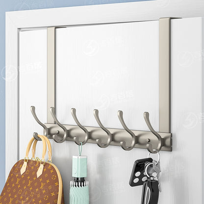 Jibaiju Entrance Door Rear Hook Bedroom Storage No Punch Hanger Bench Row Hook Wall-Mounted Storage Rack