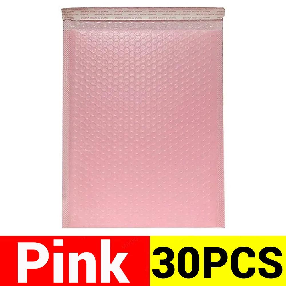 100-10 Pcs Black Pink Bubble Packaging Envelopes Mailing Poly White Envelope for Shipping Self Seal Bubble Bag Padding Wholesale