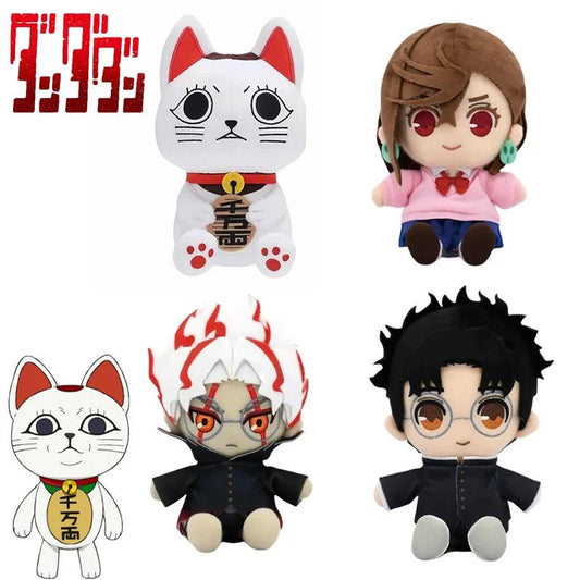 Anime Dandadan Ken Takakura Momo Ayase Cosplay Doll Stuffed Cute Lucky Cat Doll Plush Toy Children Festival Gift Room Decoration