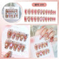 24pcs Luxury Handmade Nail Art Glossy Long Ballet Fake Nails Full Rhinestone Press On Nails Y2K False Nails For Women Girl Party