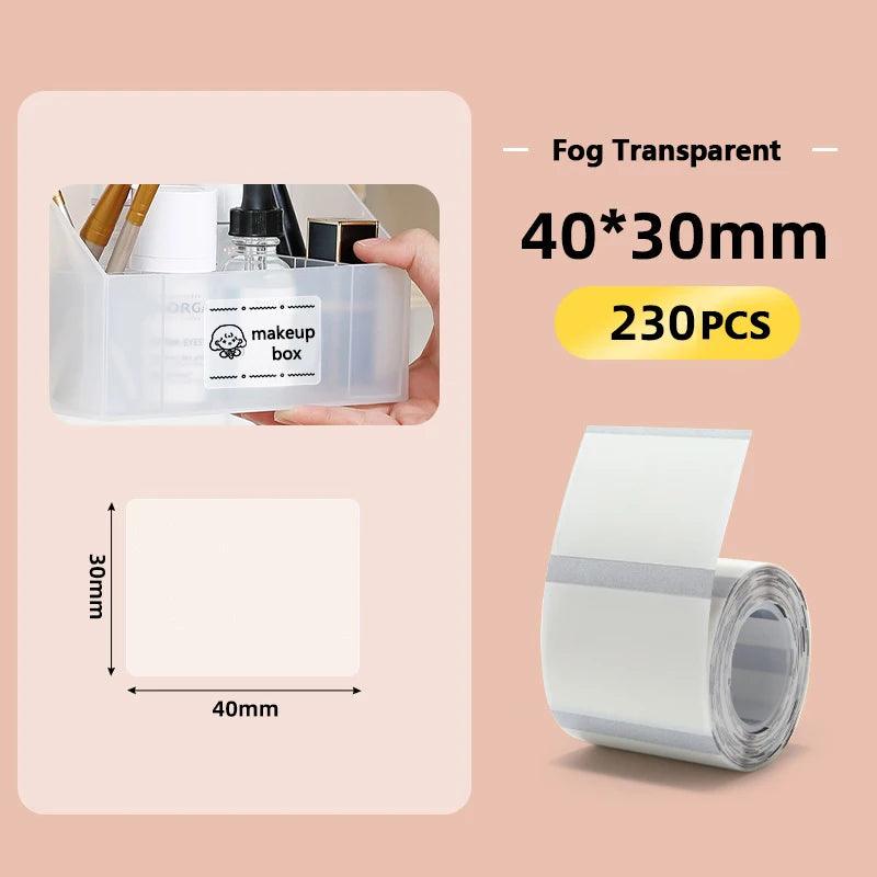 Niimbot Transparent Self-adhesive Label Paper For Mini Portable Thermal Printer Round Sticker For B1 B21 Niimbot Paper Labels