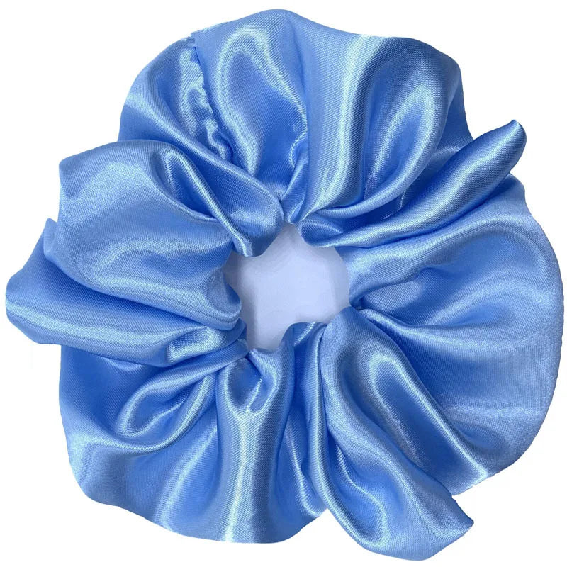 Fashion Oversized Silk Scrunchies for Women Korean Chiffon Elastic Hair Ties Ponytail Holder Headwear Chouchou Cheveux Femme