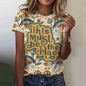 2024 New Style Women Peace Print Oversized T-Shirt Summer Women Clothing  Big Size Tees Short Sleeve Female Cheap Shirt