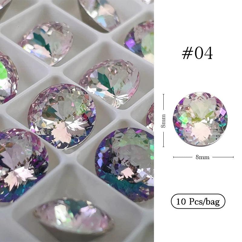 1Bag 3D Heart Nail Rhinestones Water ripple flat bottom love Charms Crystal Nail Art Decorations Gem Kawaii Resin Nails Gems