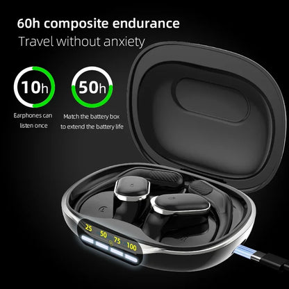 Bluetooth 5.4 Earphones with Mic, Immersive Stereo Sound,Clear Calls, Open Ear Headphones Air Conduction Earbuds for Workout,Gym