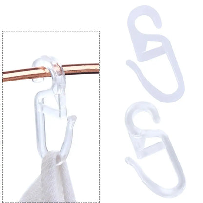 Plastic Curtain Hooks Universal Wall Ring Sliding Hook Curtains Fixing Holders Durable Curtains Accessories Home Decor