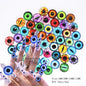 3D Halloween Evil Eye Design Nail Charm Fashionable Mixed Color Eyes Decorations Gems Glitter Acrylic DIY Shinning Jewelry