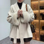 High End Double-sided Wool Strapping Real Wool Fur Coat Women's Removable Cuffs Fox Fur Temperament Cashmere Short Jacket