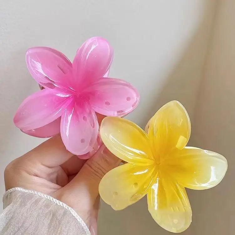 Hawaiian Flower Hair Claw Clips Large Claw for Thick/Thin Hairpins for Women Girls Barrettes Beach Summer Hair Accessories Gifts