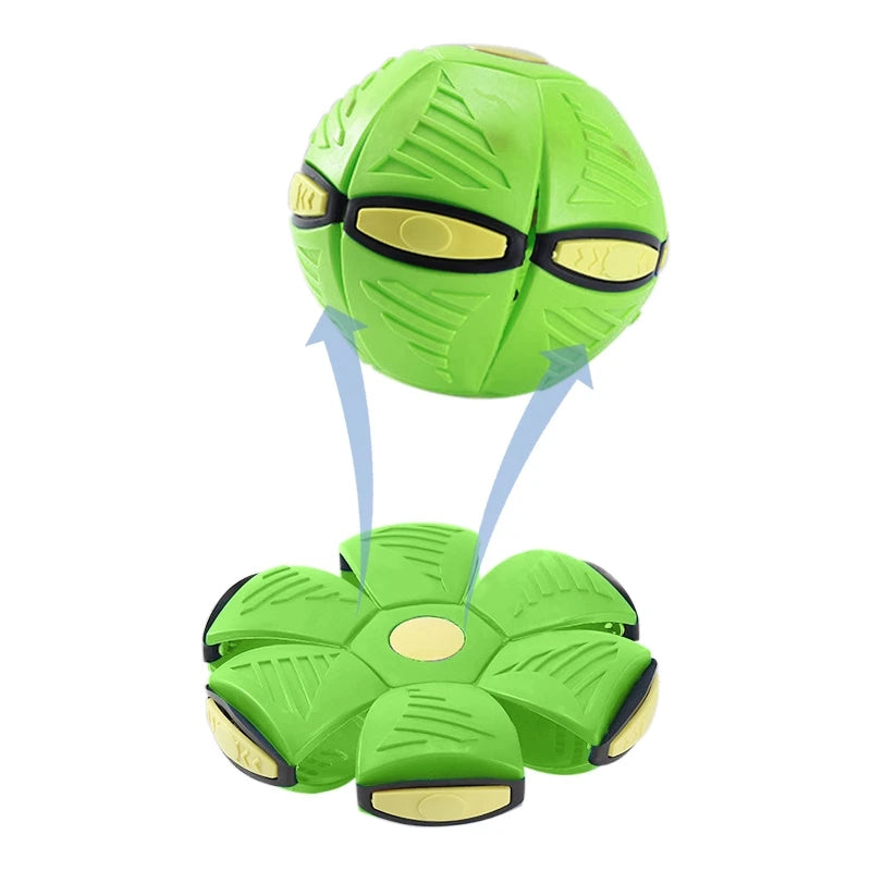 Magic UFO Deformation Rebound Stomp Ball Outdoor Flying Saucer Ball for Dogs Pet Toy Decompression Gift Parent-child Interactive