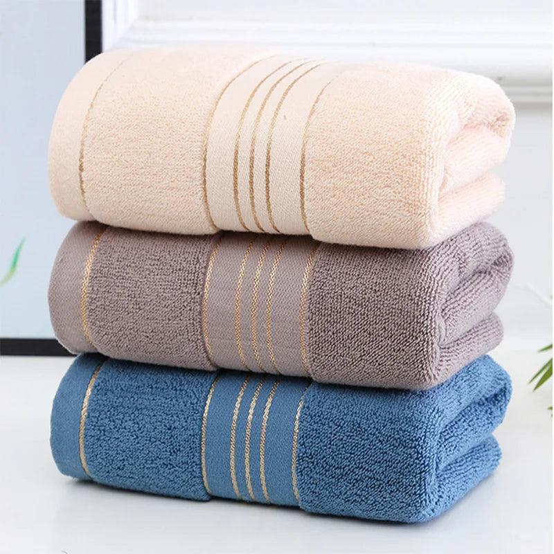 2 Towels Thickened Absorbent Towel Pure Cotton Quick Absorbent Soft Quick Dry Thickened Face Towel