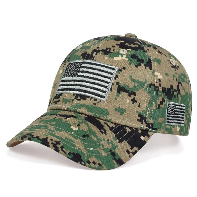 Unisex Army Flag Of The United States Embroidery Baseball Caps Spring and Autumn Outdoor Adjustable Casual Hats Sunscreen Hat