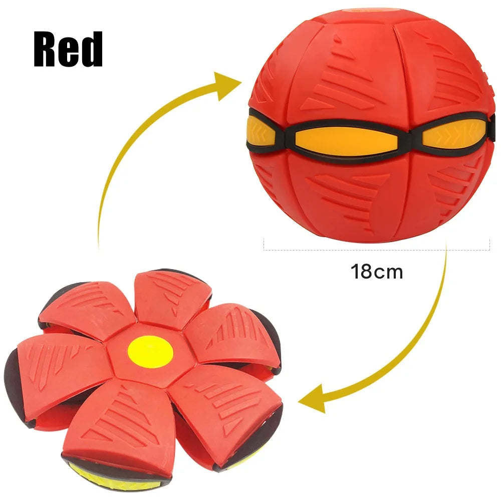 Kids Flat Throw Disc Ball Flying UFO Magic Balls with For Children's Toy Balls Boy Girl Outdoor Sports Toys Gift Flat Ball