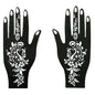 Temporary Tattoo Hollow Henna Palm Tattoo Stencil Professional Wedding Tool Hand Foot Body Art Sticker Tattoo Stencil Template