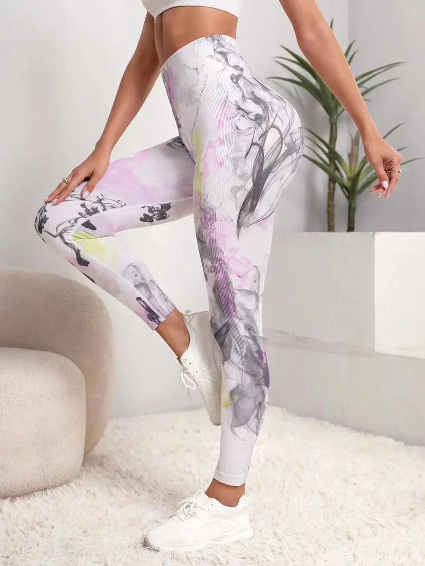 New 3d Ink Printing Seamless Leggings Women Gym Mujer Push Up Booty Yoga Pants Sports Fitness High Waist Workout Leggins