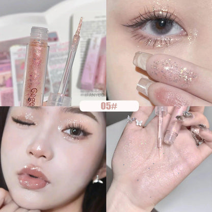 Gem Tear Liquid Eye Shadow Broken Diamond Sequins Eyeliner Pearlescent Fine Flash Silkworm Brightening Highlight Eyeshadow Stick