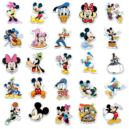 10/30/50pcs Disney Anime Mickey Mouse and Donald Duck Graffiti Stickers Cartoon Decals Kids Toy Laptop Luggage Guitar Sticker