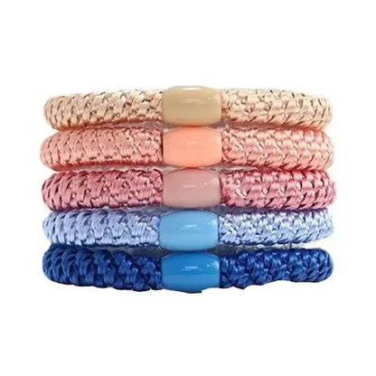 5pc Korean Beauty Good Elasticity Hair Ties Rings Rope Scrunchies for Women Girls Child Daily Holiday Gift Hair Accessories