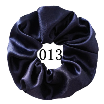 5/1pc Accessoires Women Girls Silky Satin Hair Scrunchies Solid Stretch Elastic Simple Elegant Rubber Band Ponytail Tie low cost