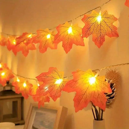 1pc 10/20 LED Maple Leaf String Lights Battery Powered Fairy Lights For Home Party Holiday Arrangement Scene Outdoor Decoration