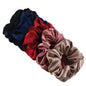 10/5pcs/lot Accessoires Women Girls Silky Satin Hair Scrunchies Solid Elastic Elegant Rubber Band Headwear Holder Scrunchy Black