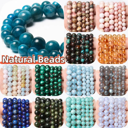 6/8mm AAA Natural Stone Beads Tourmaline Amazonite Emerald Labradorite Beads for Jewelry Making Handmade DIY Bracelet Accessory