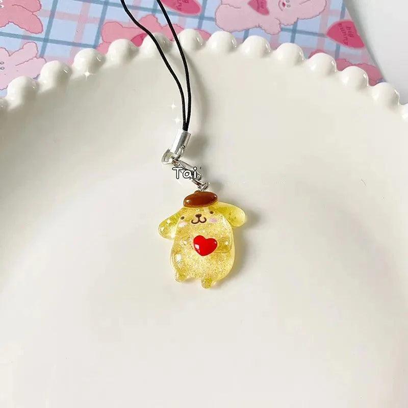 Sanrio Anime My Melody Bag Keychain Cartoon Cinnamonroll Hello Kitty Cute Phone Pendant Girly Items Pendant Rope Decoration