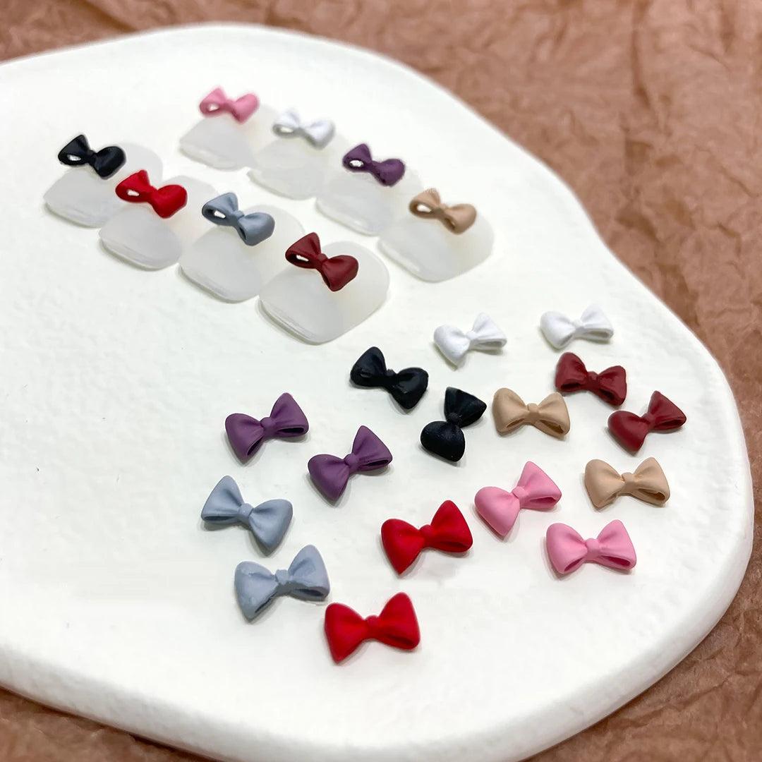 3D Charms Nail Bow Tie Rhinestones for Nails Press on Ribbon Resin Parts Art Decorations DIY Cute Kawaii Accessories Manicure - HighGloss Shop