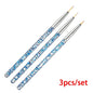 3Pcs Acrylic Nail Brush Set #8/10/14 Professional Acrylic Powder Extension Nail Brushes Nail Art 3D Carving Manicure Salon Tools