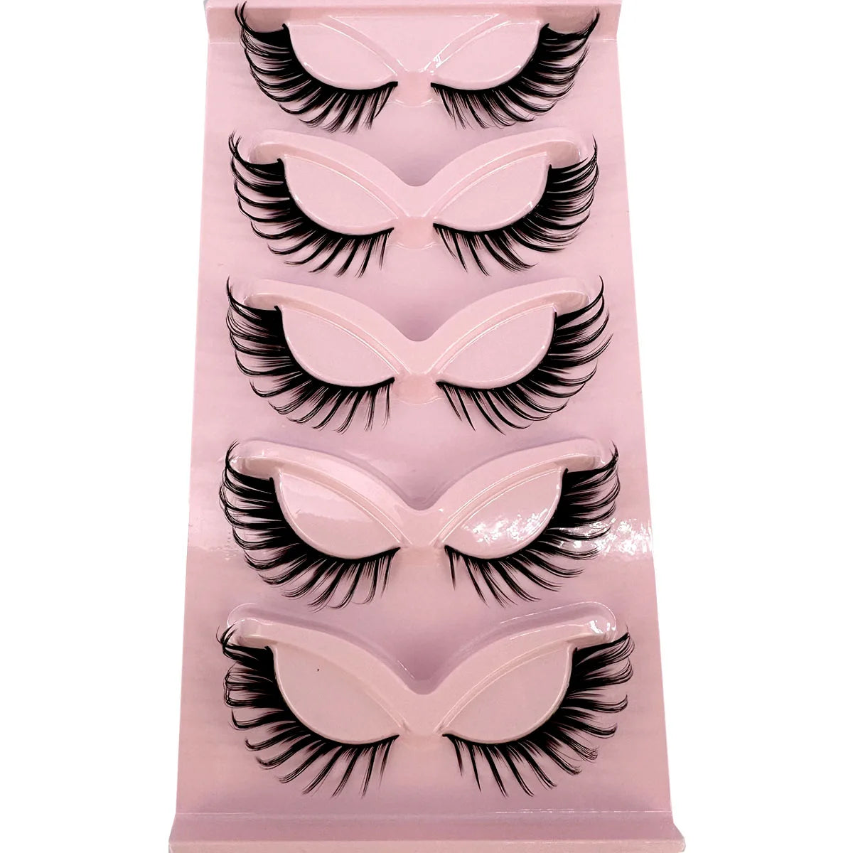 New Cat Eye Lashes Mink Eyelashes 3D Curl Winged Natural Realistic Messy End Eye Elongated Thick False Eyelashes Soft Fake Lashe